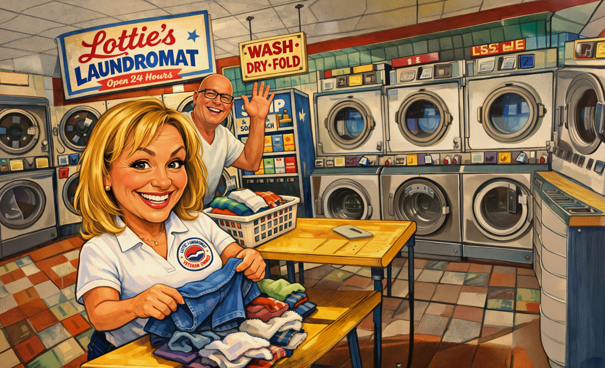 Inside Lotties Laundromat in St. Petersburg